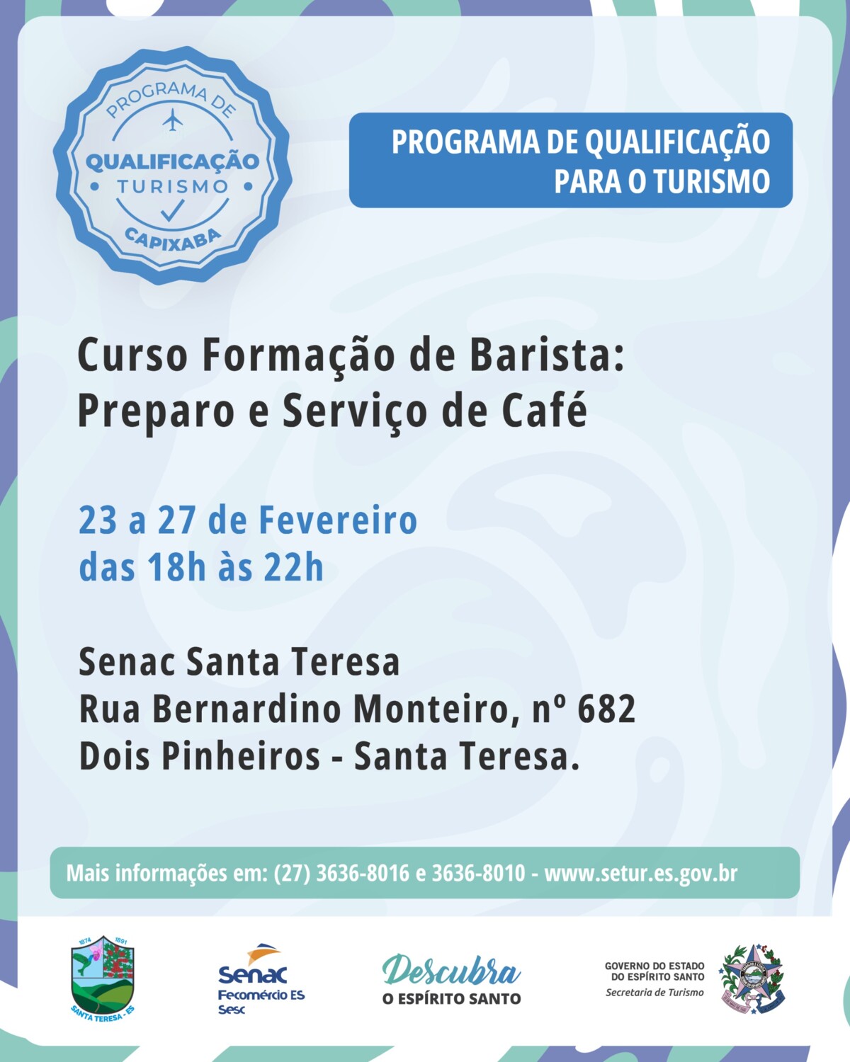 CURSO DE FORMAÇÃO DE BARISTA – PREPARO E SERVIÇO DE CAFÉ