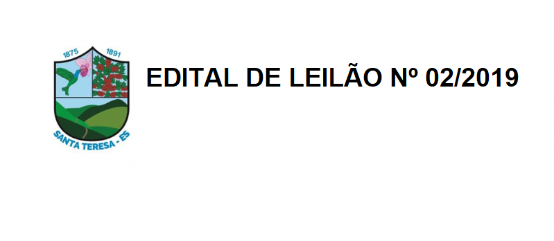 AVISO DE ALTERAÇÃO DE DATA DE LEILÃO Nº 02/2019