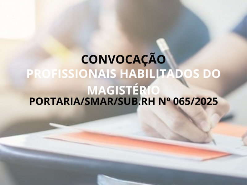 PORTARIA/SMAR/SUB.RH Nº 065/2025