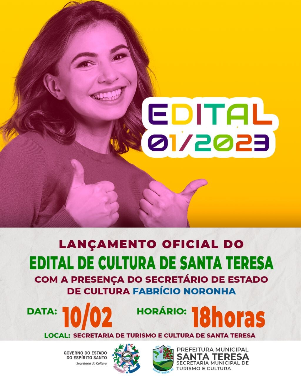 Lançamento do Edital de Cultura será nesta sexta (11)