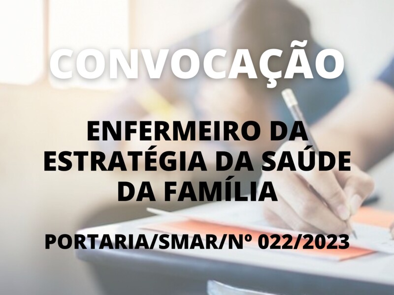 Convocação para o cargo de Enfermeiro