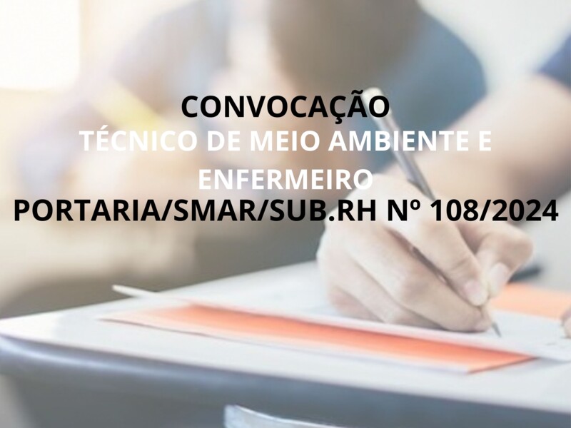 PORTARIA/SMAR/SUB.RH Nº 108/2024