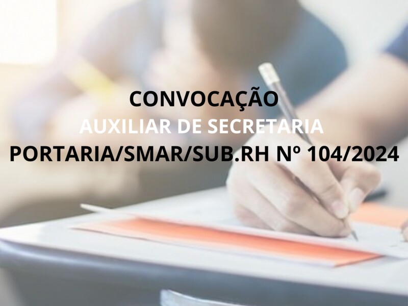 PORTARIA/SMAR/SUB.RH Nº 104/2024