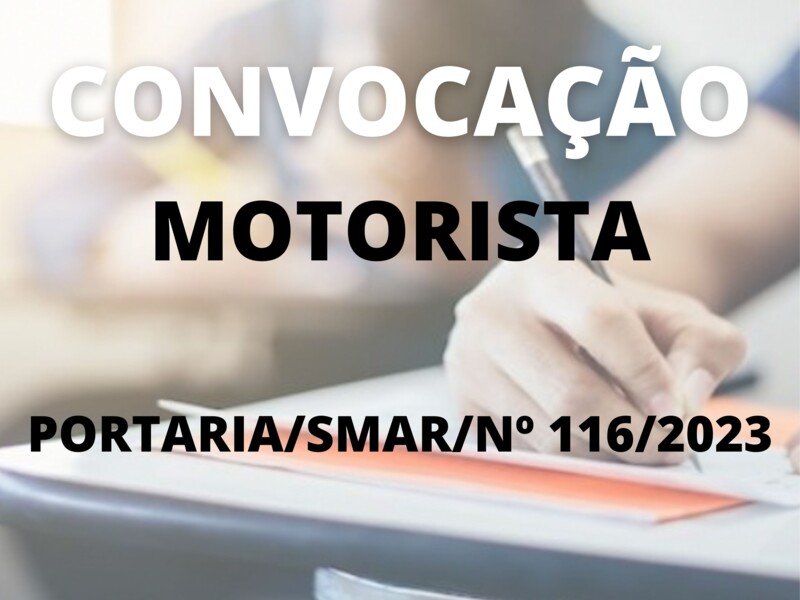 Convocação para o cargo de Motorista