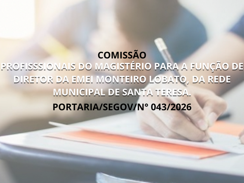 PORTARIA SEGOV Nº043/2026
