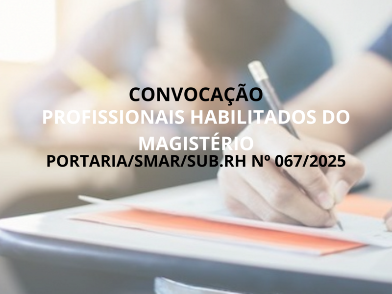 PORTARIA/SMAR/SUB.RH Nº 067/2025