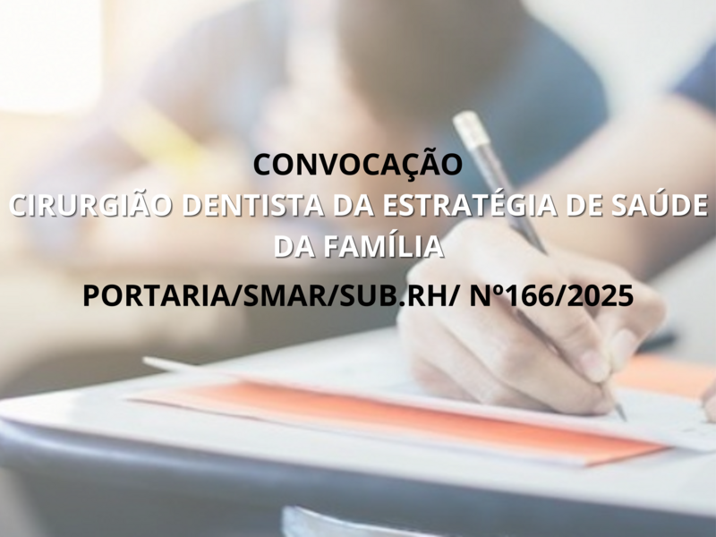 PORTARIA SMAR/SUB.RH Nº 166/2025