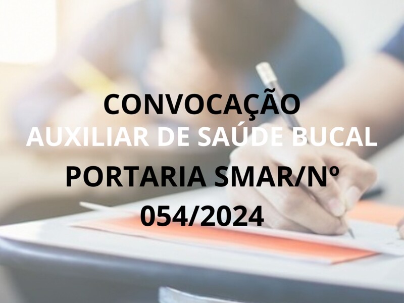 PORTARIA/SMAR Nº 054/2024