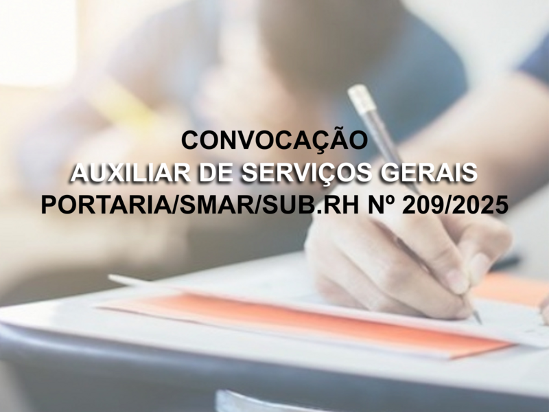 PORTARIA/SMAR/SUB.RH N° 209/2025