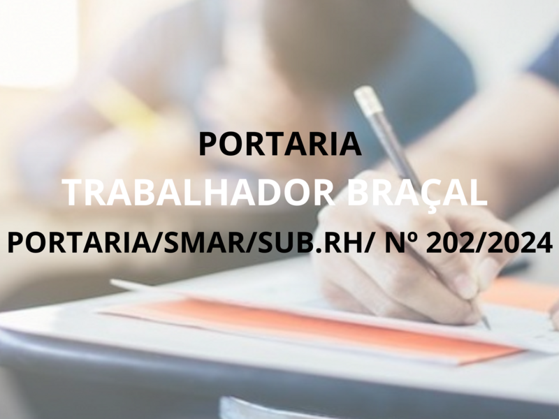 PORTARIA/SMAR/SUB.RH/ Nº 202/2024