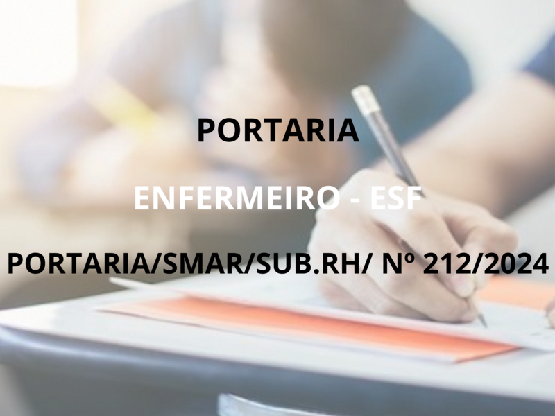 PORTARIA SMAR/SUB.RH/ Nº 212/2024