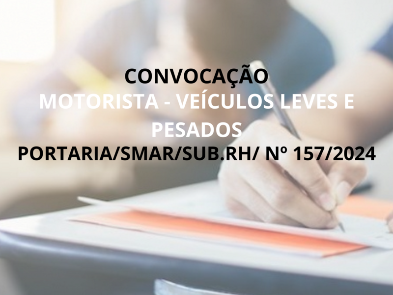 PORTARIA SMAR/SUB.RH/ Nº 157/2024