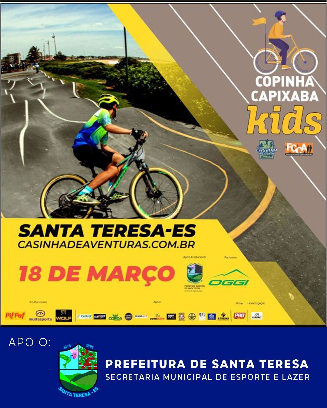 Copinha Capixaba Kids MTB, veja todas as informações da 1ª etapa.