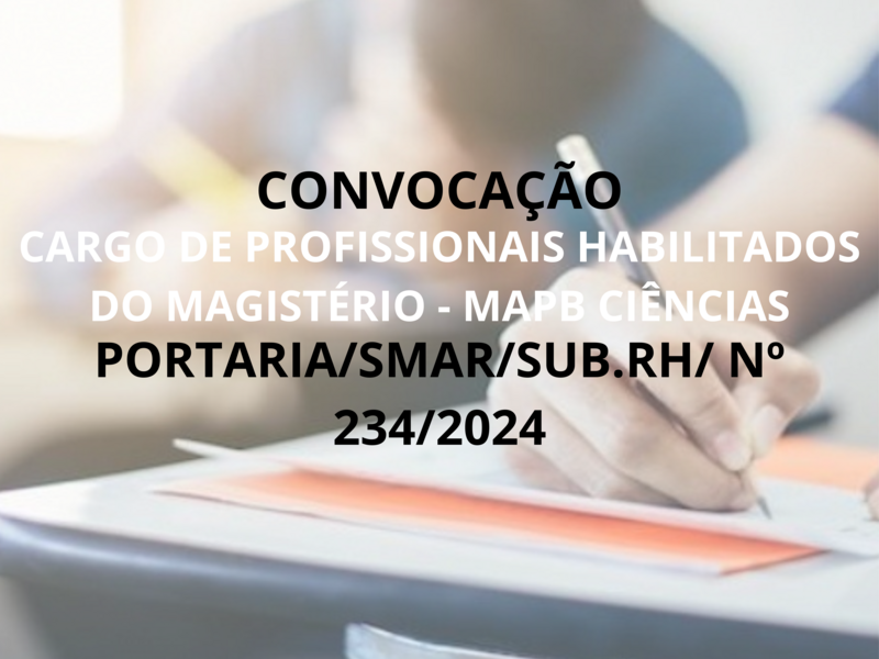 PORTARIA SMAR/SUB.RH/ Nº 234/2024