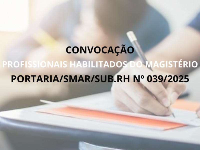 PORTARIA/SMAR/SUB.RH Nº 039/2025