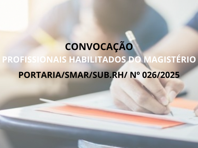PORTARIA/SMAR/SUB.RH Nº 026/2025